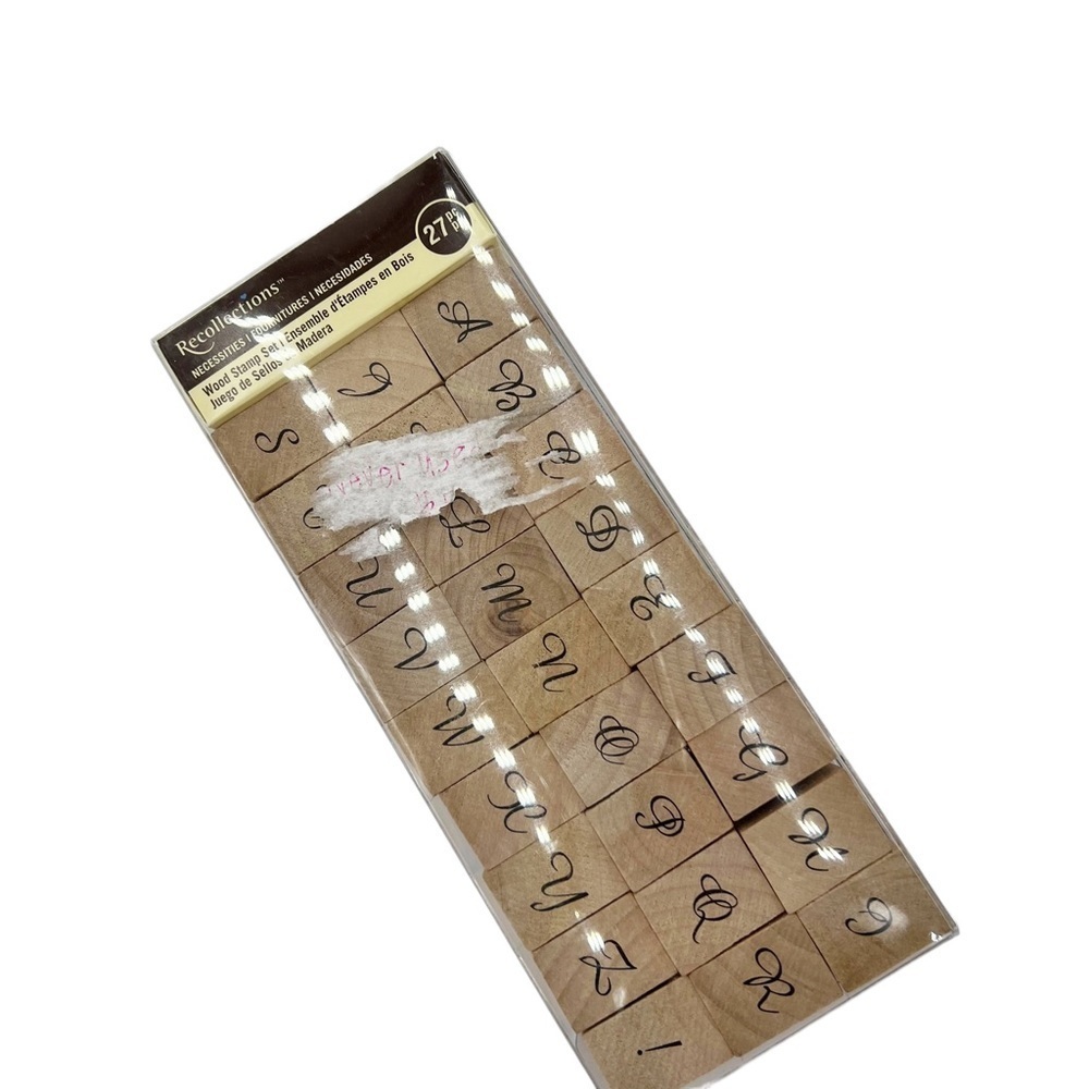 Recollections Wood Stamp‎ Letters Set